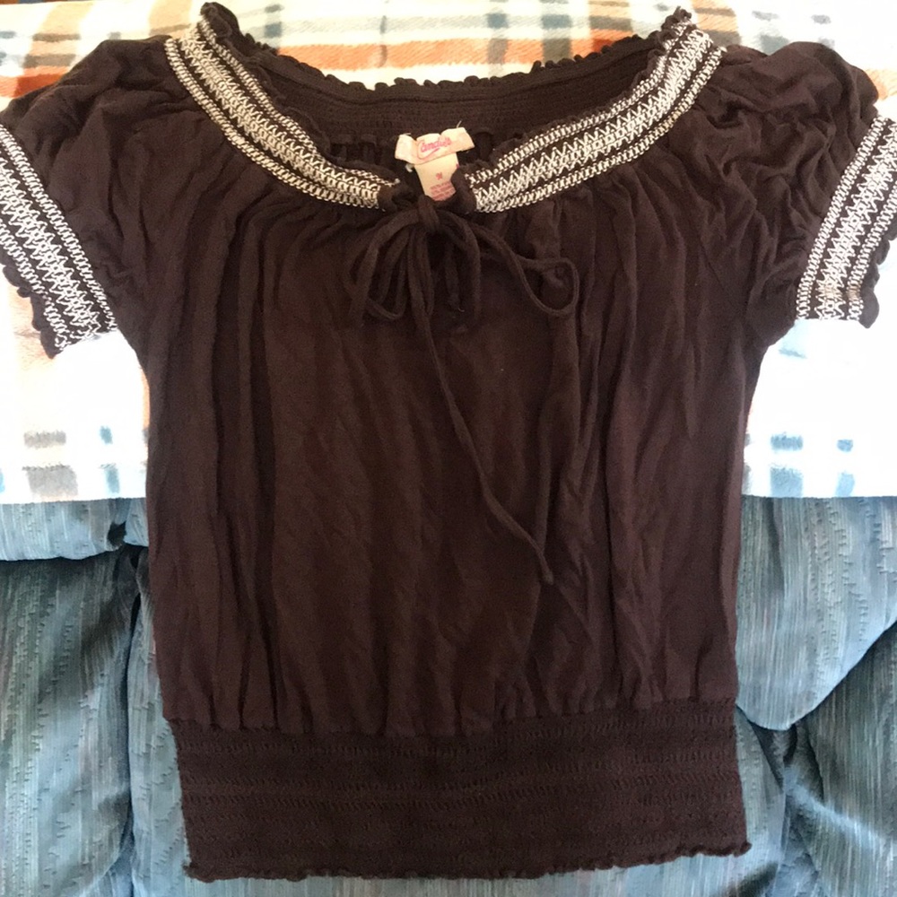 Short sleeve brown Candies top